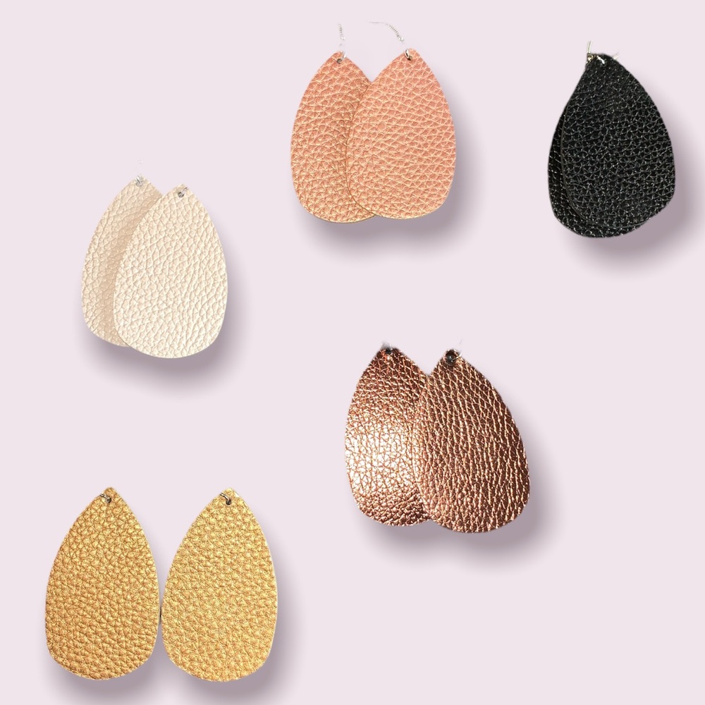 Faux leather earrings